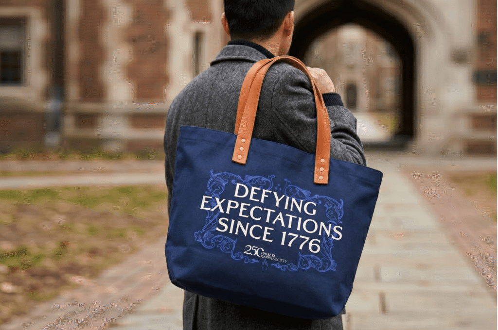 Campaign-branded tote bag with the slogan 